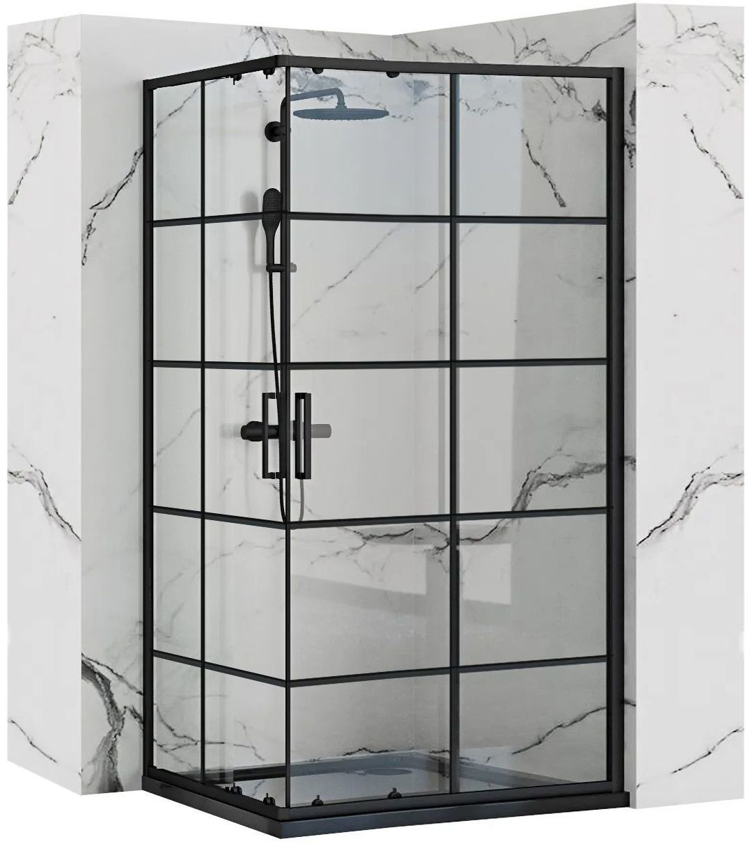 Poze Cabina dus Concept negru – 80×100 cm