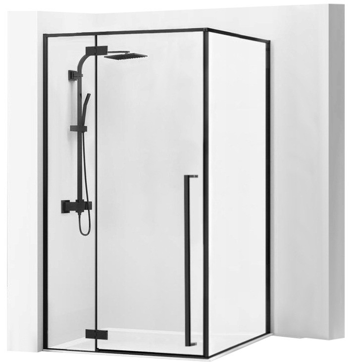 Poze Cabina dus Fargo negru - 90x120 cm