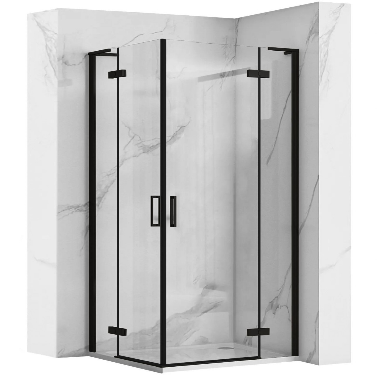 Poze Cabina dus Hugo Double negru 90x90 cm