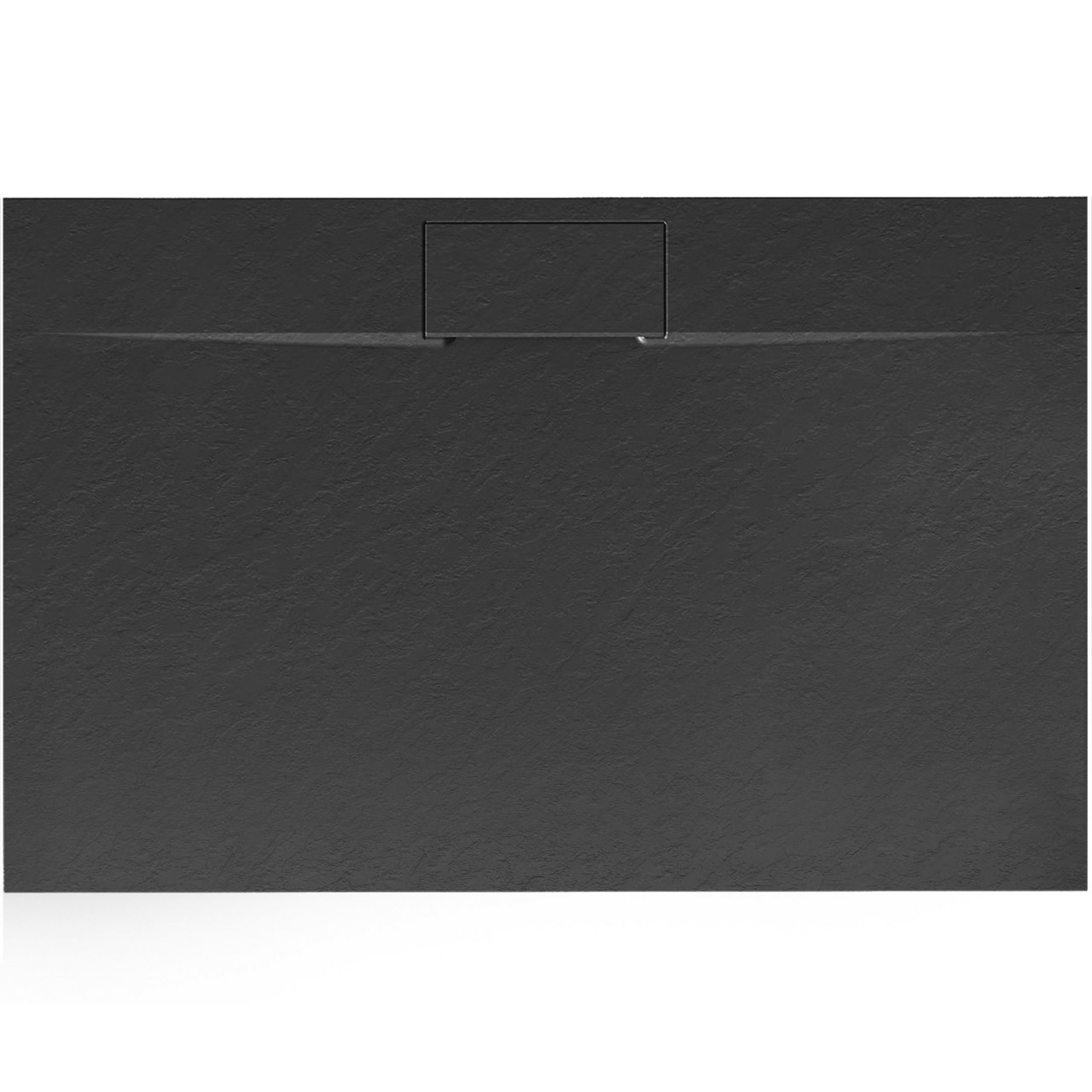 Poze Cadita pentru dus Bazalt Long neagra 90x120