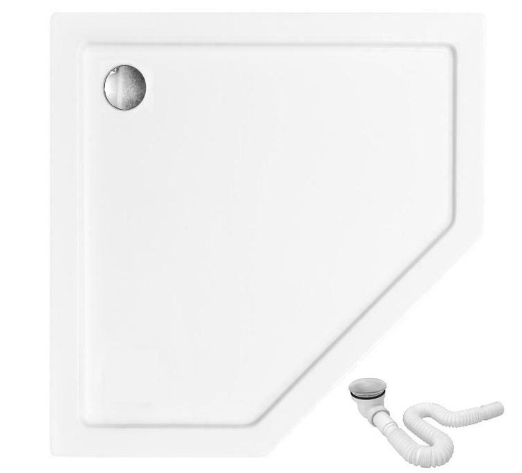 Poze Cadita pentru dus Diamond alba - L90 x l90 x h5