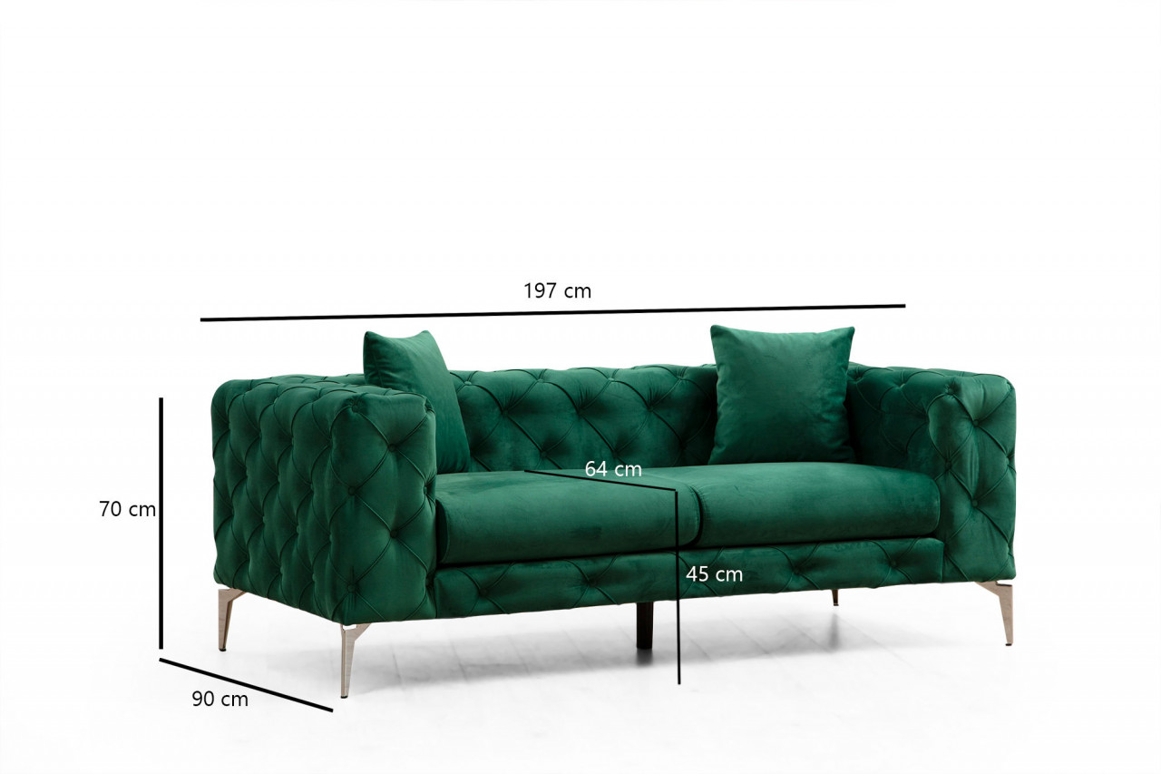Poze Canapea 2 locuri Como verde