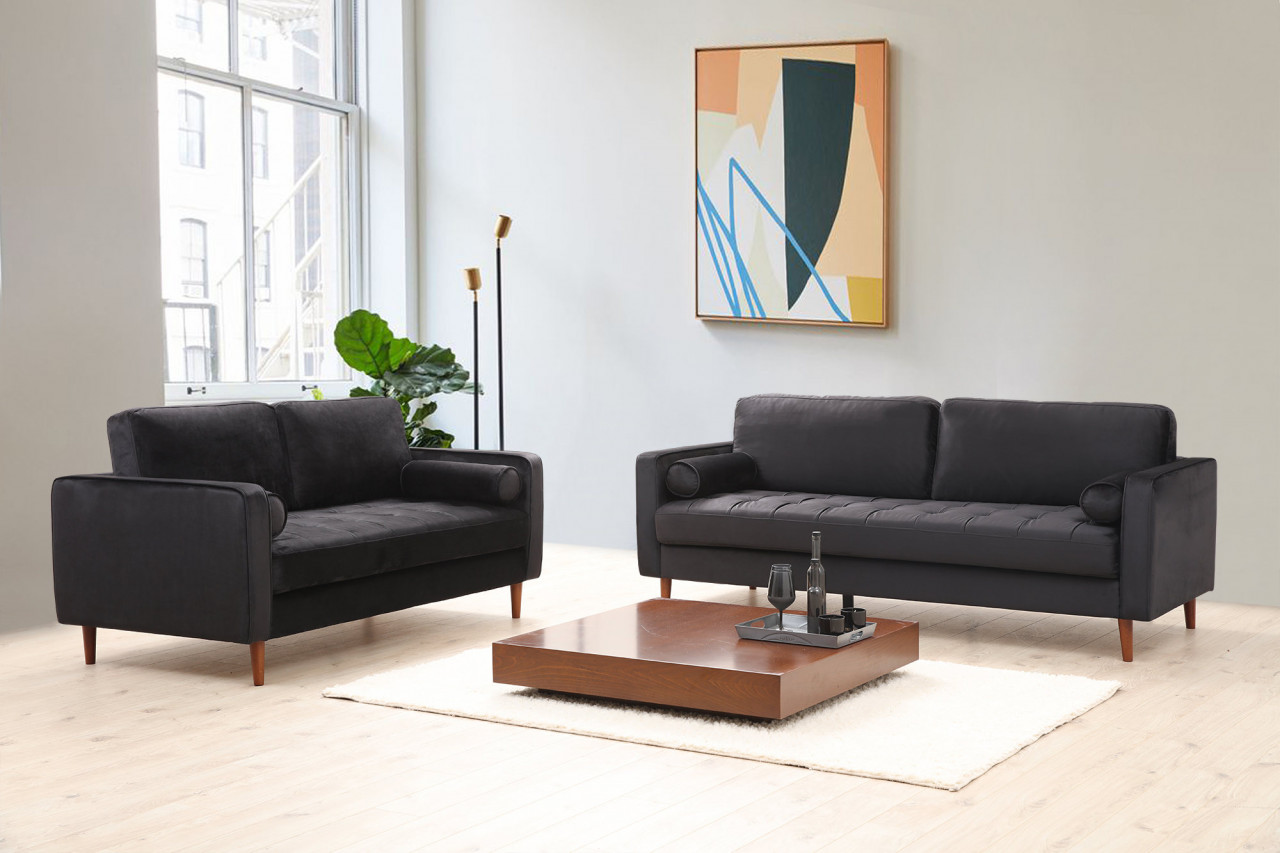 Poze Canapea 2 locuri Rome neagra