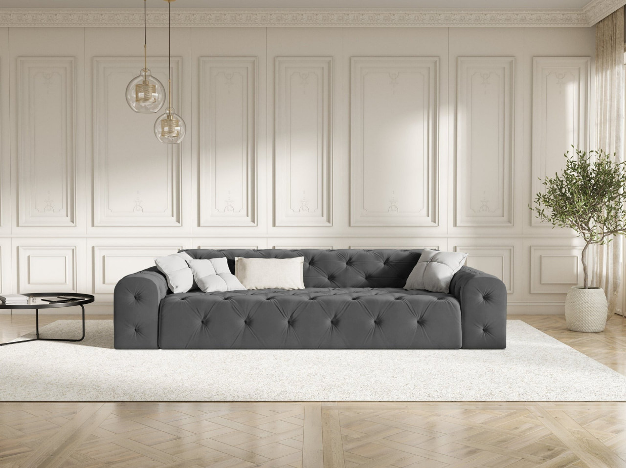 Poze Canapea 4 locuri Candice catifea L255 cm