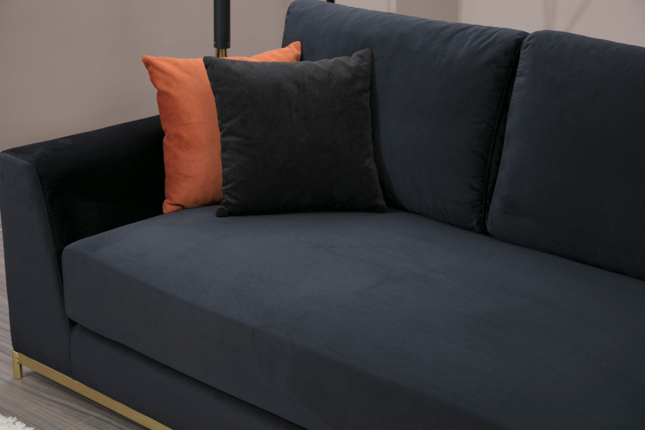 Poze Canapea 4 locuri Line neagra