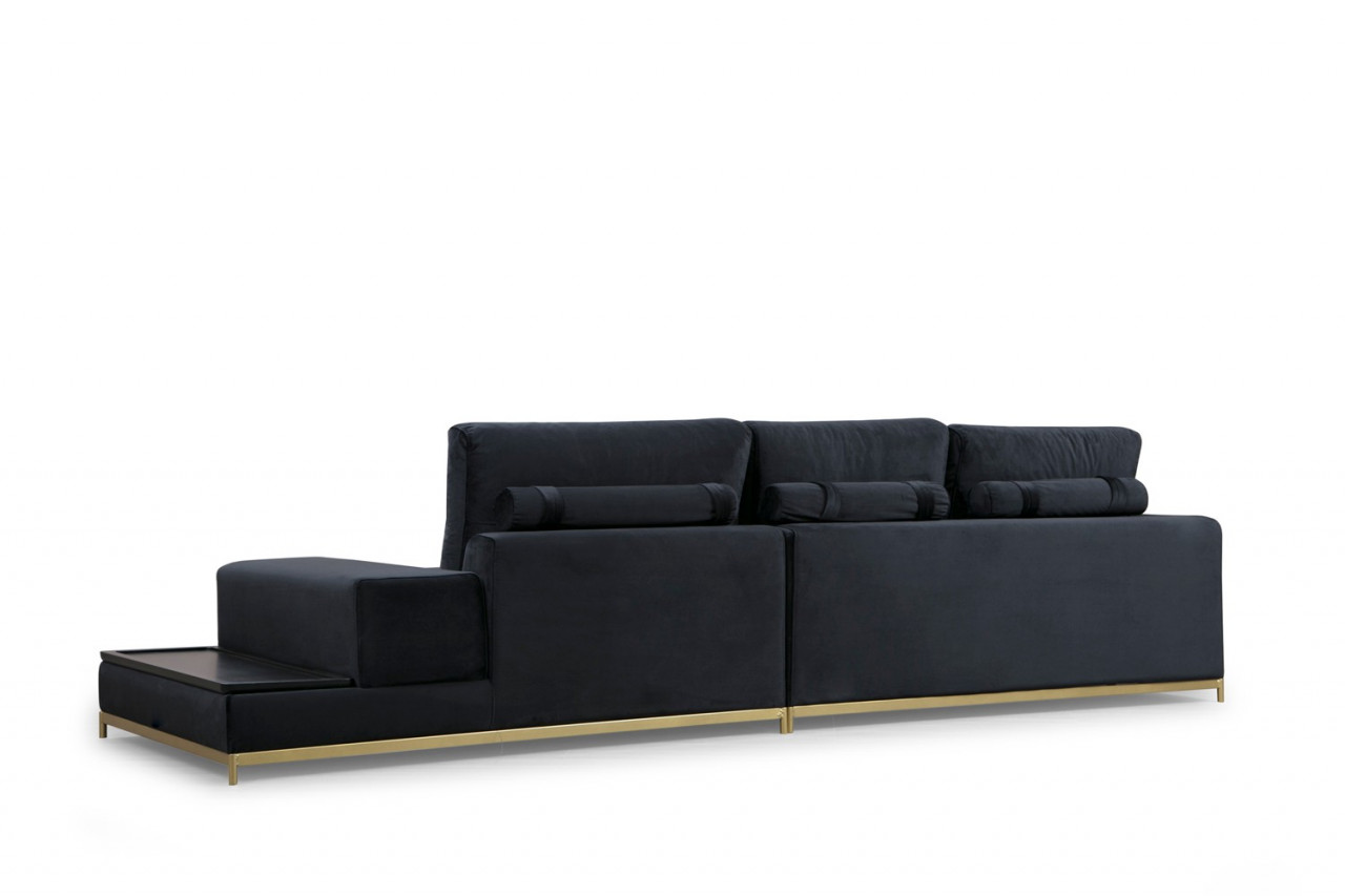 Poze Canapea 4 locuri Line neagra
