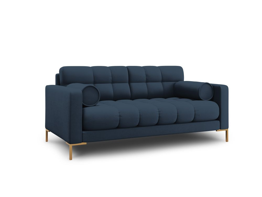 Poze Canapea Bali 2 locuri stofa/picioare gold – L152 x l92 x h75