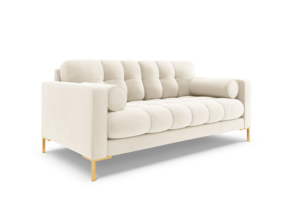 Poze Canapea Bali 2 locuri velvet/picioare gold – L152 x l92 x h75