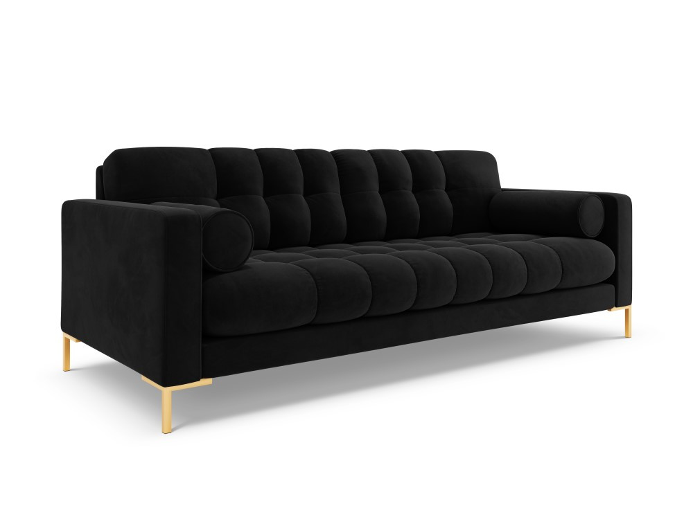 Poze Canapea Bali 3 locuri velvet/picioare gold – L177 x l92 x h75