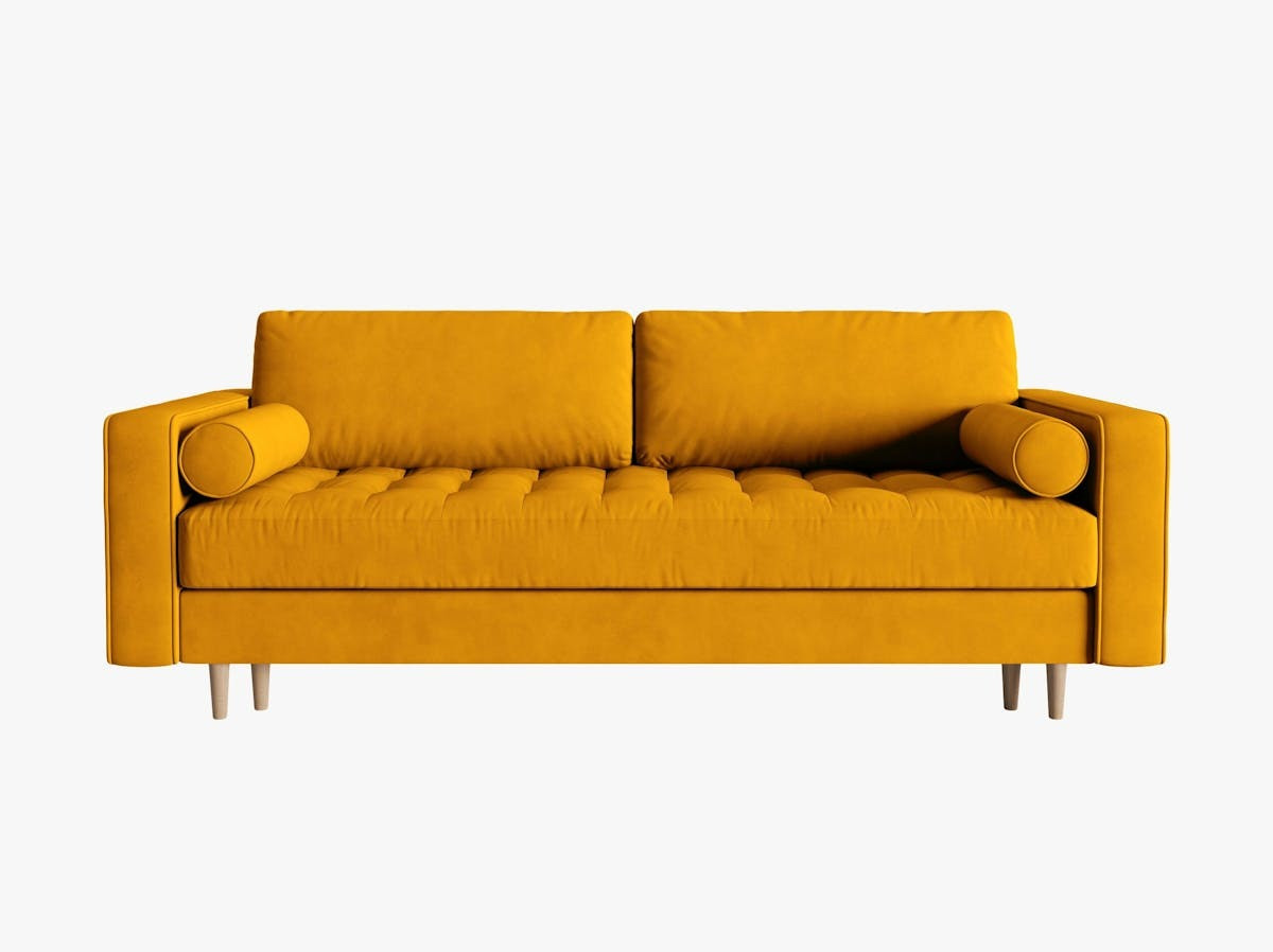 Poze Canapea extensibila 3 locuri Gobi catifea L225 cm