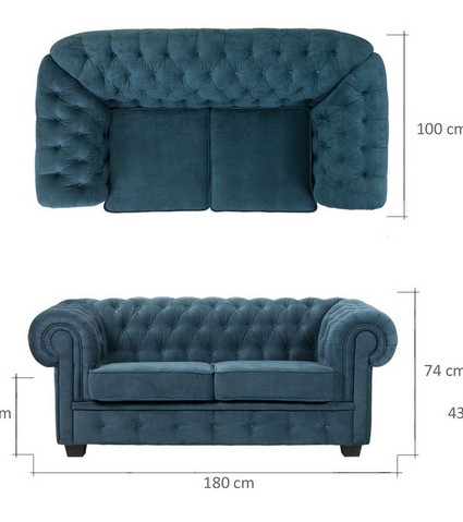 Poze Canapea Manchester 2 locuri L180 cm