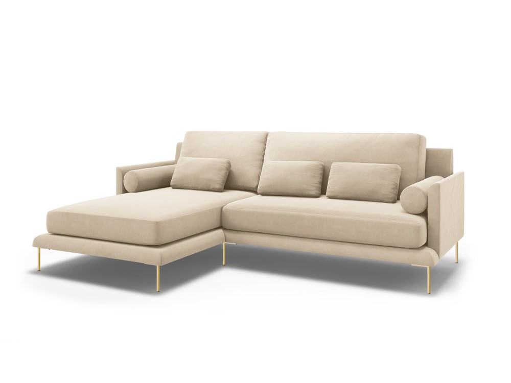 Coltar 4 locuri velvet luxembourg – l242 x l176 x h90 cm