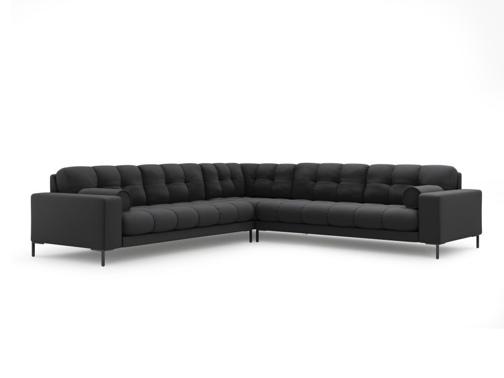 Poze Coltar 6 locuri Bali tapitat/picioare negre – L256 x l256 x h75