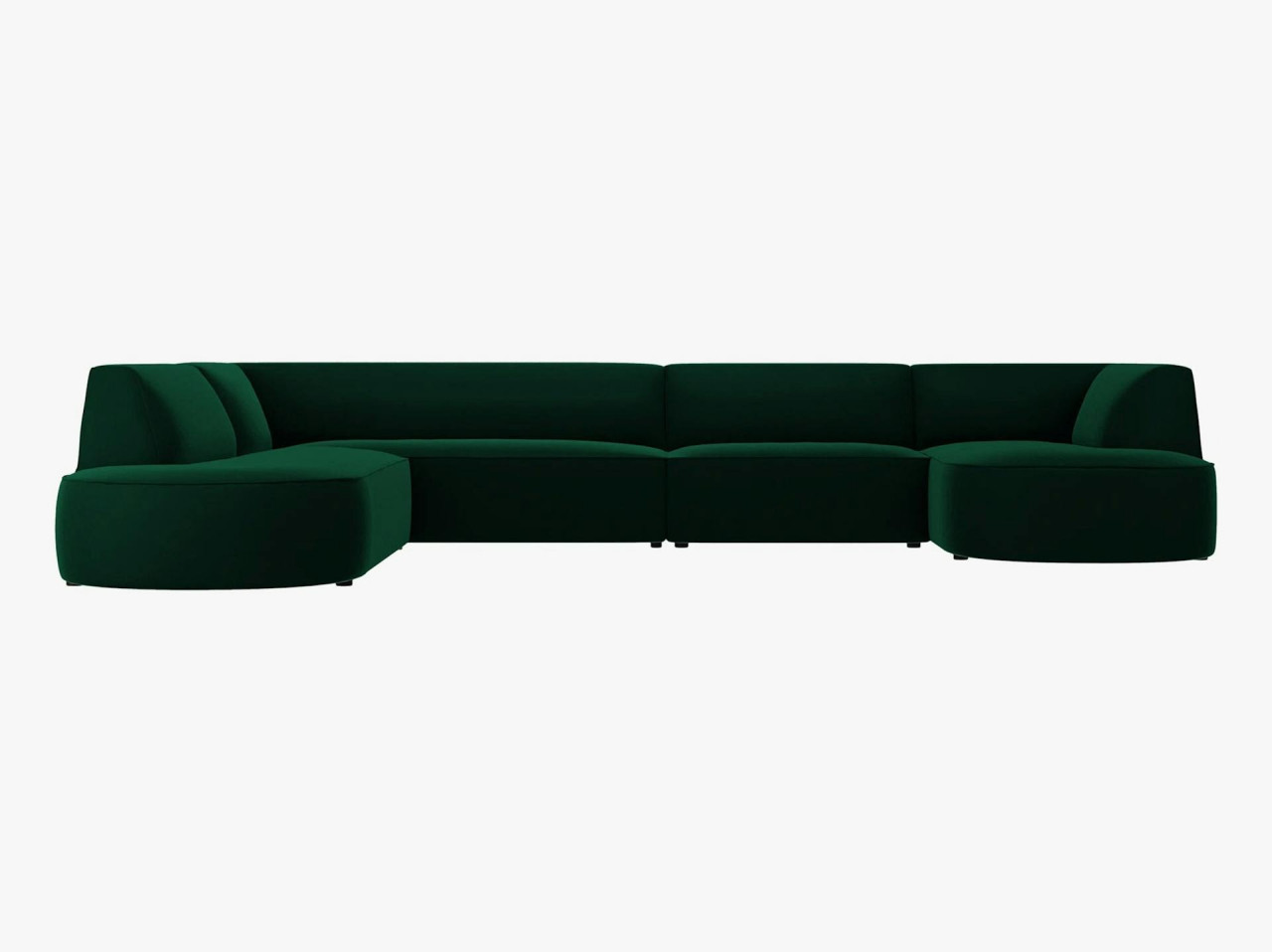 Poze Coltar 6 locuri rotunjit Ruby catifea L366 cm