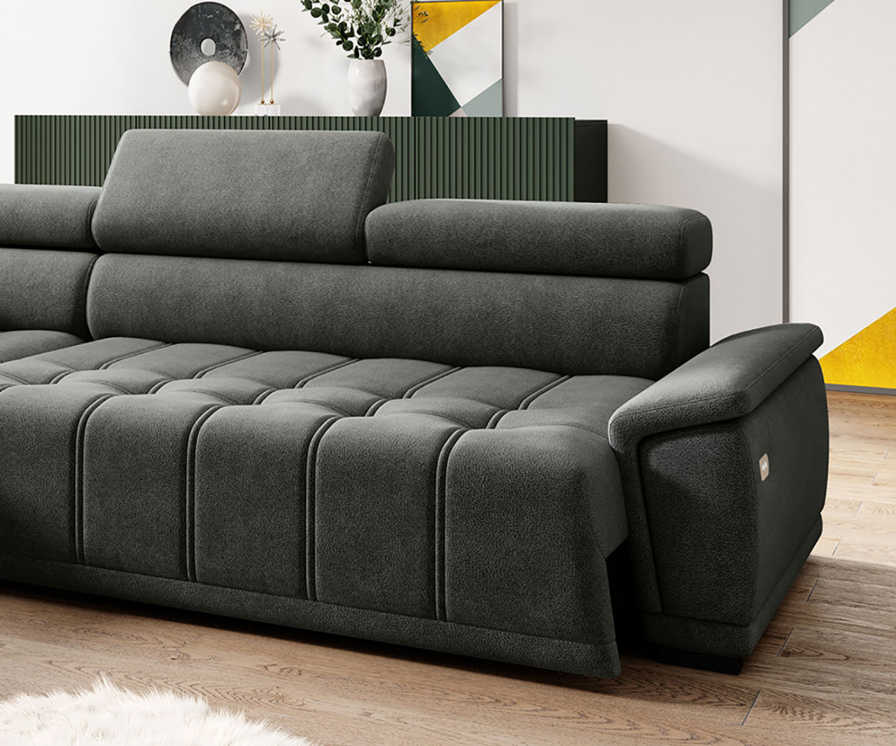 Poze Coltar cu reglaj electric Gremio L283 cm