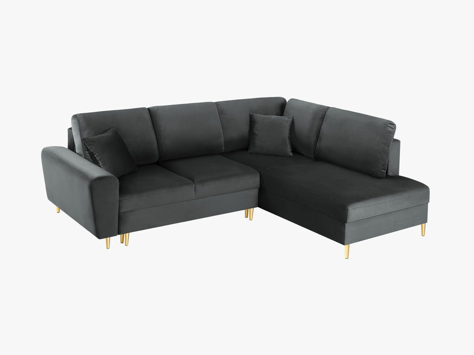 Poze Coltar extensibil 5 locuri Moghan catifea L243 cm