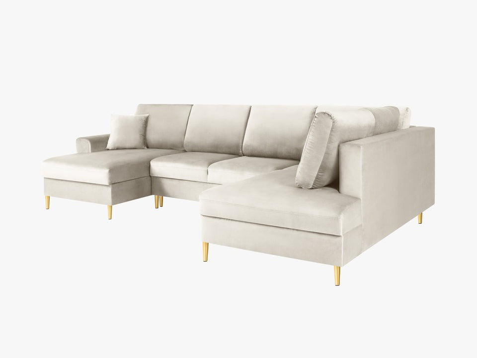 Poze Coltar extensibil 7 locuri Moghan catifea L313 cm