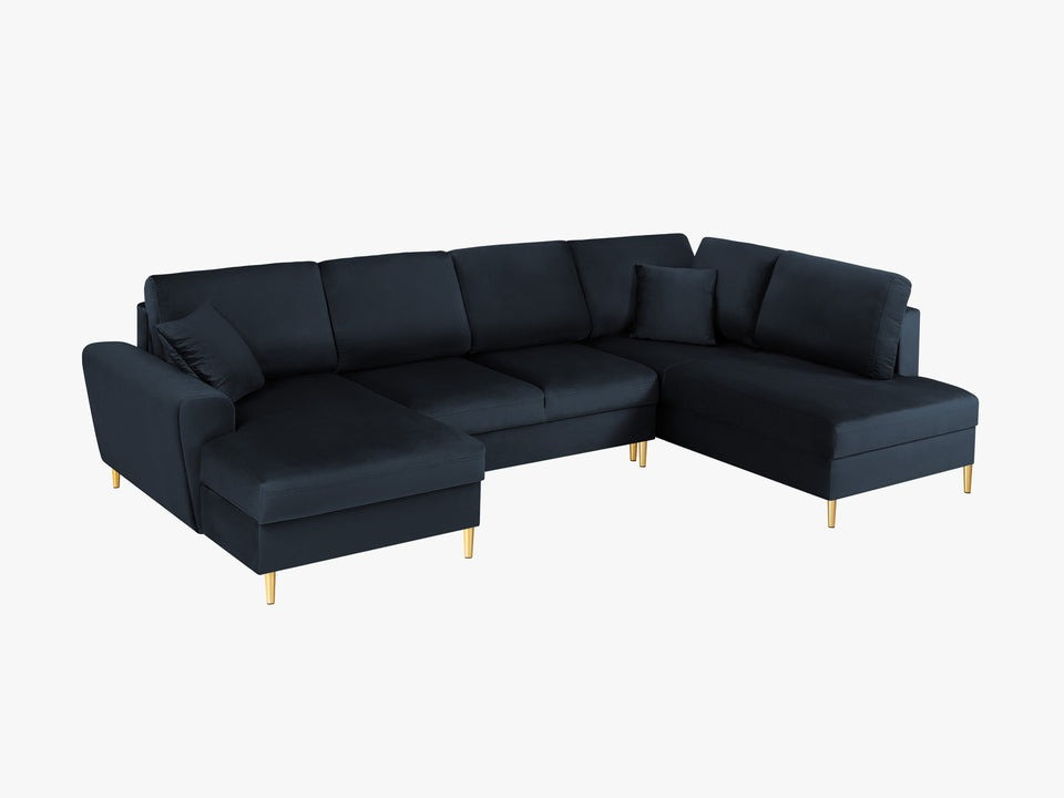 Poze Coltar extensibil 7 locuri Moghan catifea L313 cm