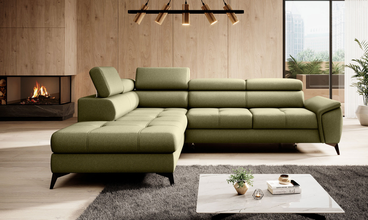 Coltar extensibil mocca - l264xl222xh95 cm