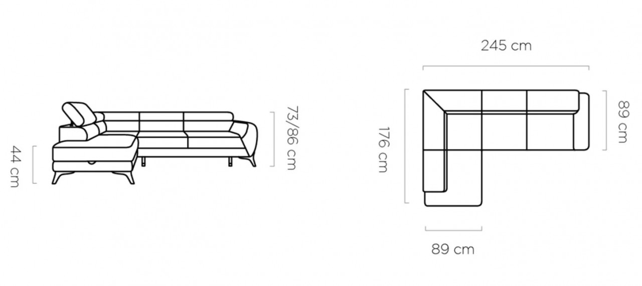 Poze Coltar extensibil Montegio L245 cm