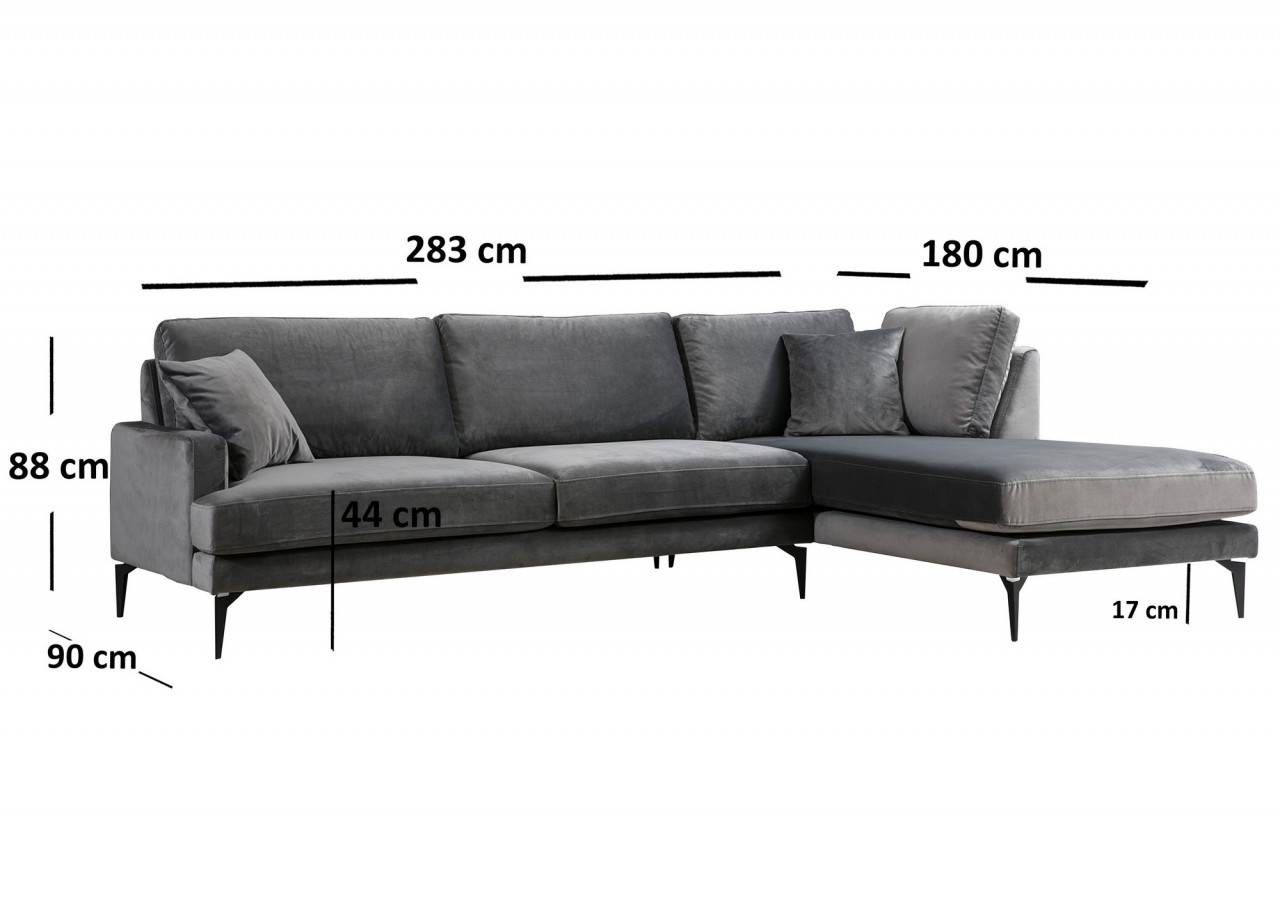 Poze Coltar Papira pe dreapta (L3+Chl) antracit