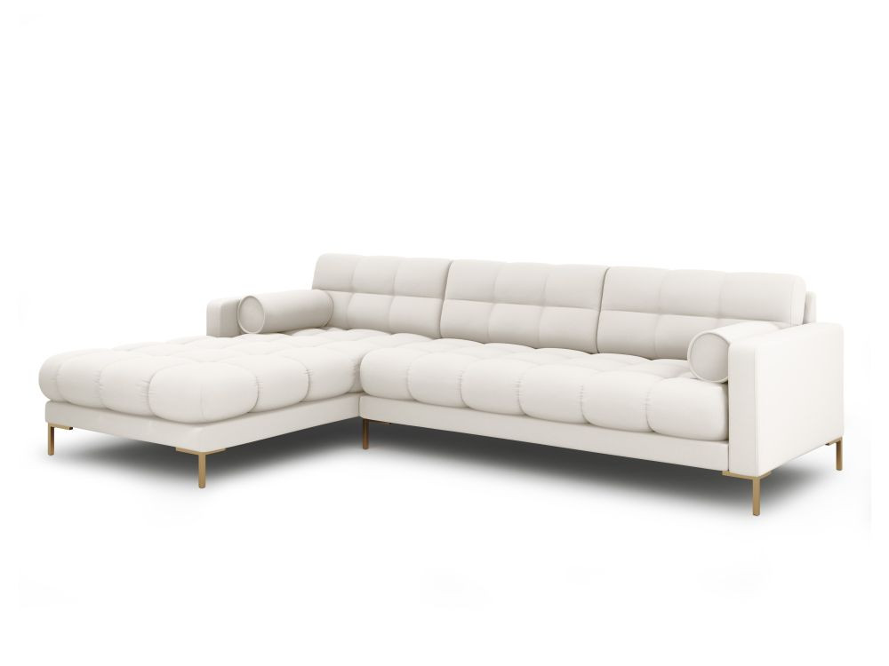Poze Coltar tapitat Bali 5 locuri picioare gold – L293 x l185 x h75