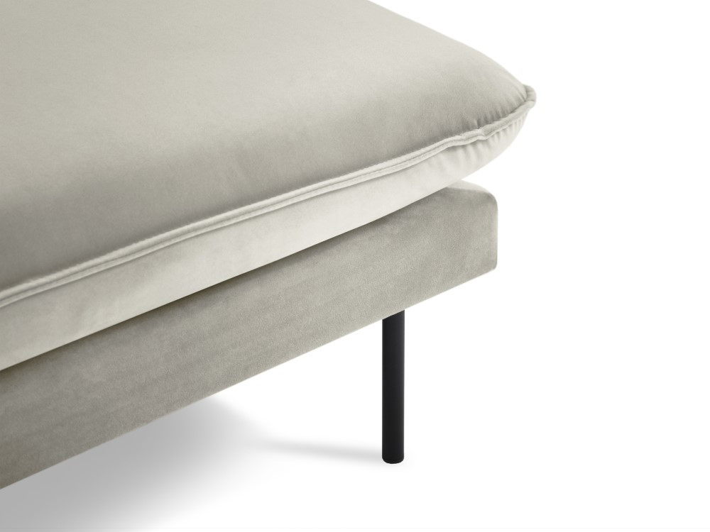 Poze Coltar tapitat Vienna 5 locuri velvet/picioare negre – L255 x l170 x h95