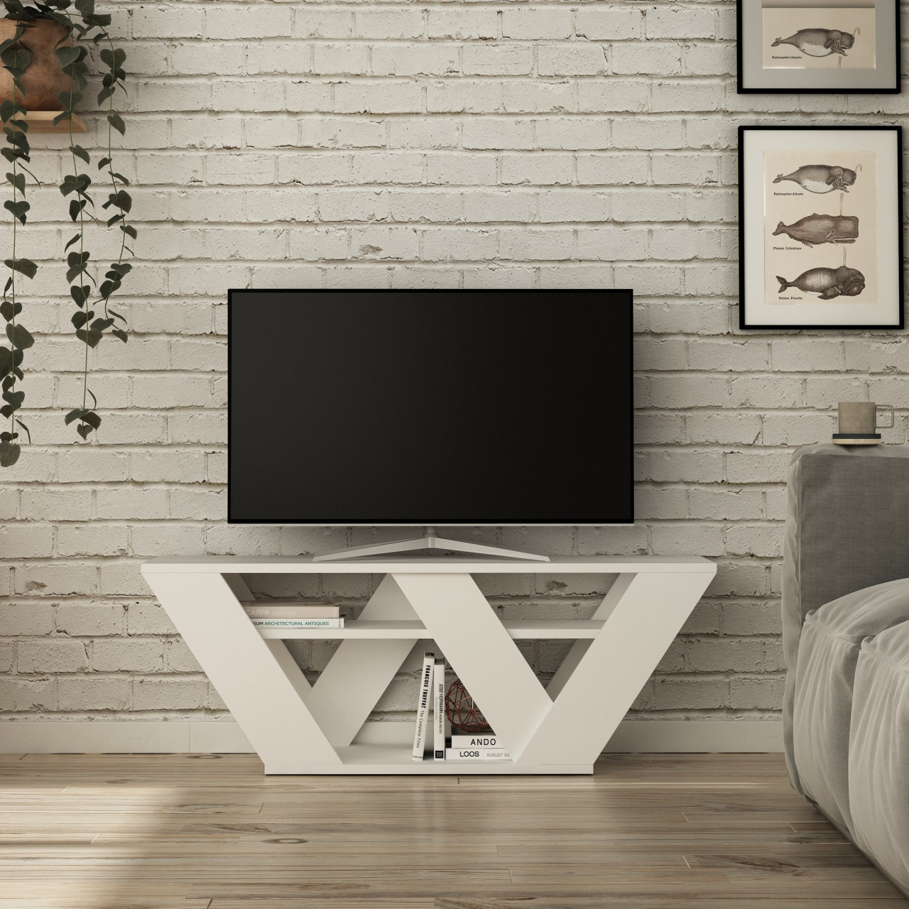 Poze Comoda TV Pipralla alb
