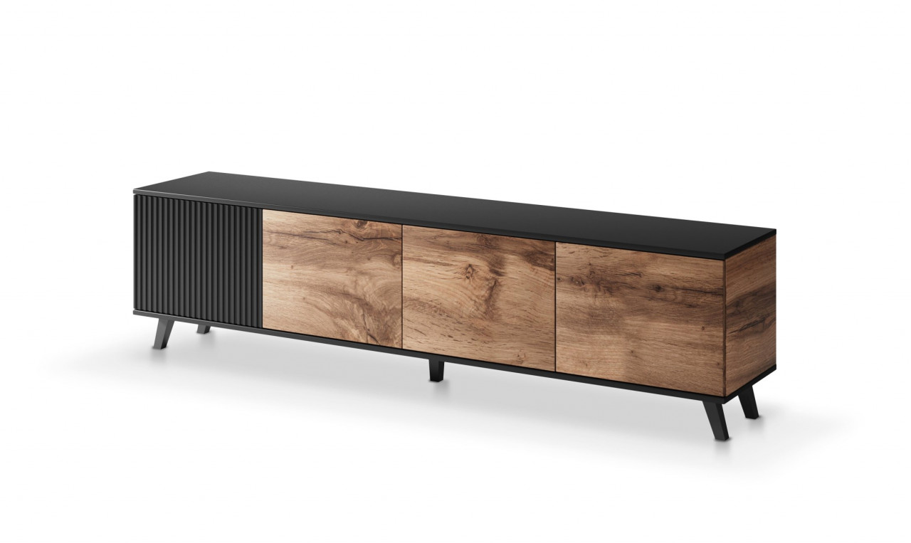 Poze Comoda TV Random RTV-3 stejar wotan/negru