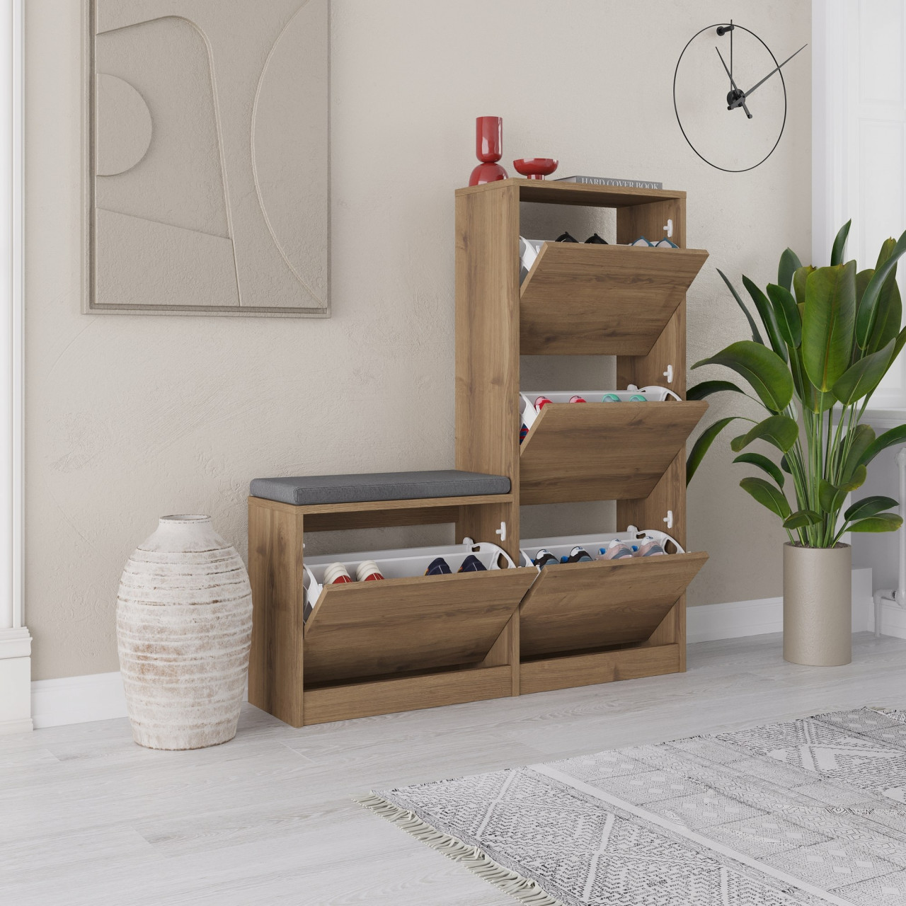 Poze Dulap de incaltaminte MDF Dude - Hitit L105 cm - H118,5 cm