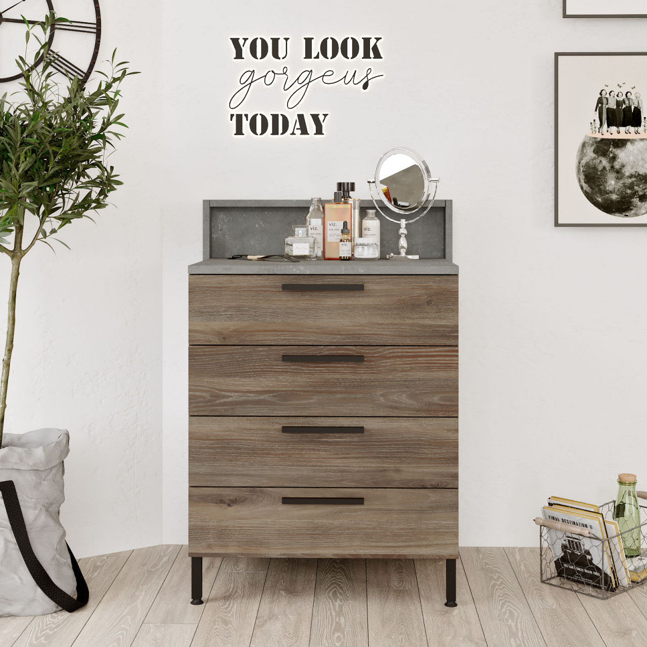 Poze Dulap HM6 - CG MDF L63,6 cm - H90 cm