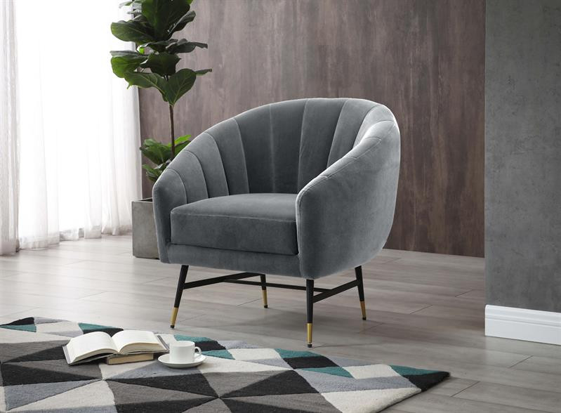 Poze Fotoliu Britney velvet gri - H78 cm