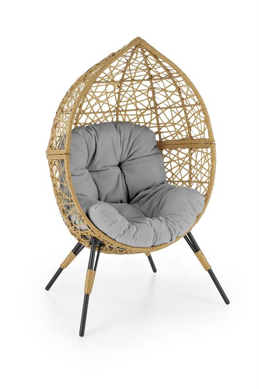 Fotoliu de gradina oskar rattan/gri