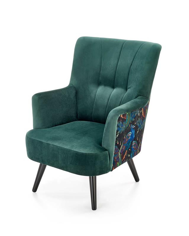 Fotoliu pagoni velvet verde - h95 cm