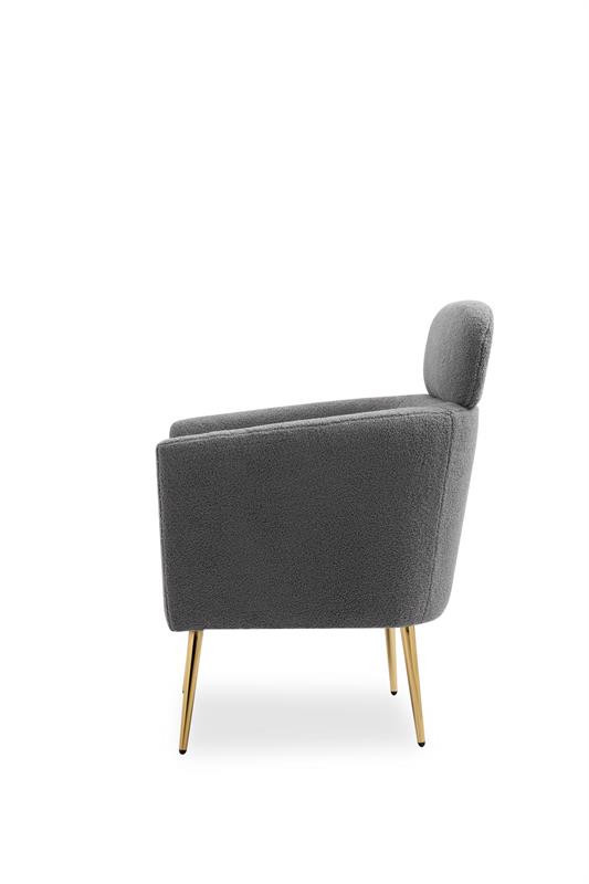 Poze Fotoliu plusat Melisa gri/gold - H96 cm