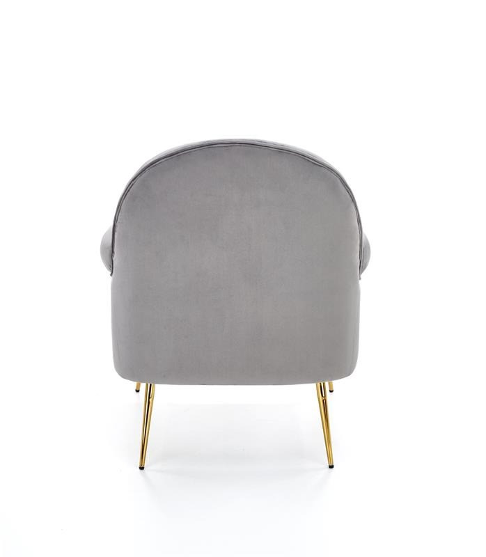 Poze Fotoliu Santi velvet gri/gold - H88 cm