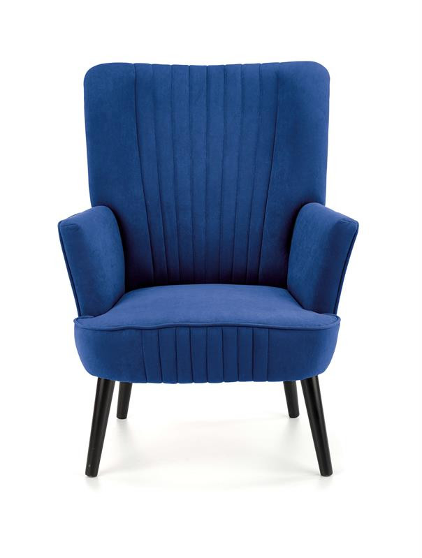 Poze Fotoliu tapitat Delgado velvet bleumarin – H100 cm
