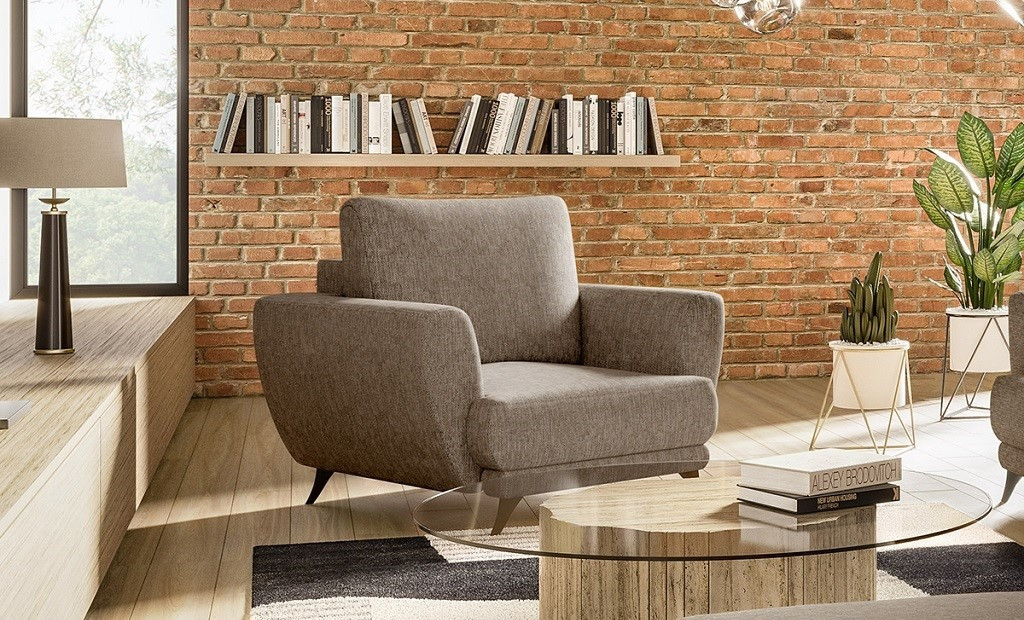 Poze Fotoliu tapitat Megis – L102 x l94 x h87 cm