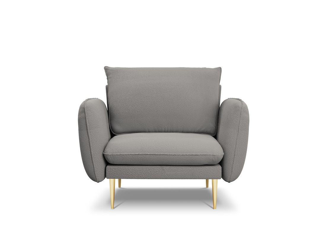 Poze Fotoliu tapitat Vienna plusat/picioare gold – L95 x l92 x h95 cm