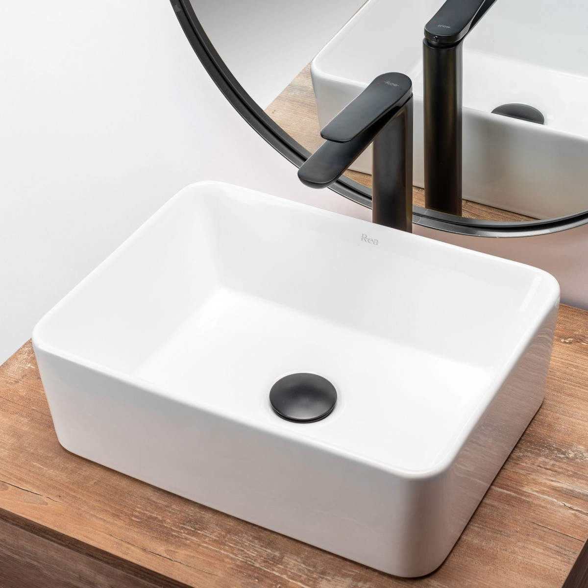 Poze Lavoar Anita Mini alb ceramica sanitara - 41 cm