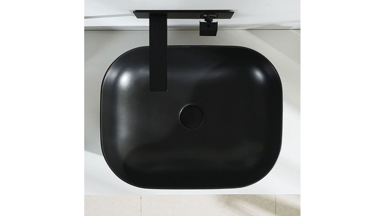 Poze Lavoar Belinda ceramica sanitara negru mat - 46 cm