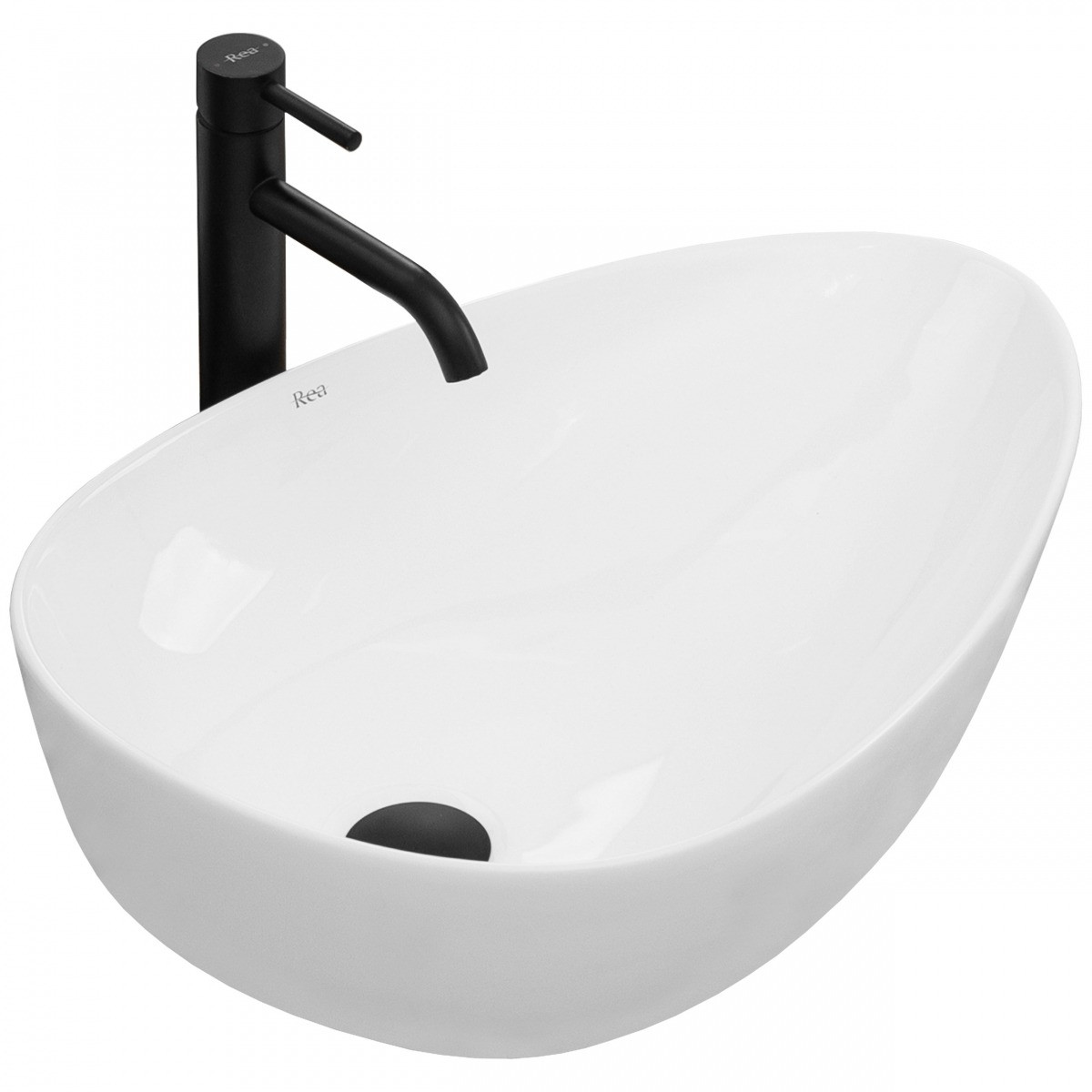 Poze Lavoar Greta Alb ceramica sanitara - 65,5 cm