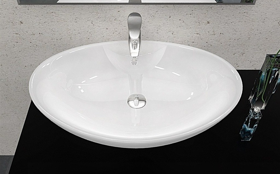 Poze Lavoar Rosa 2 alb ceramica sanitara - 58,5 cm