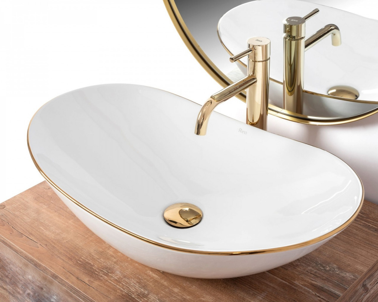 Poze Lavoar Royal Gold Edge ceramica sanitara - 62,5 cm