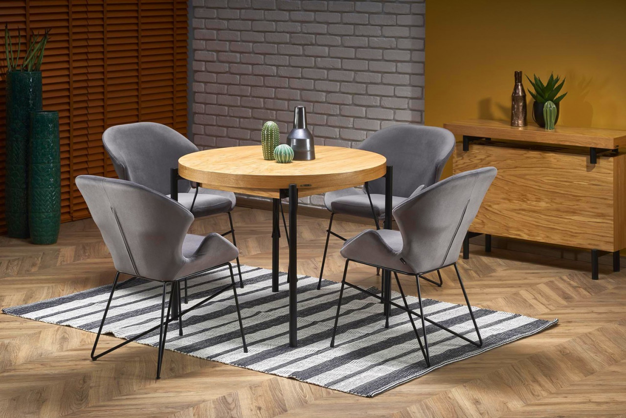 Poze Masa extensibila Inferno stejar – L100/300 x l100 x h76 cm