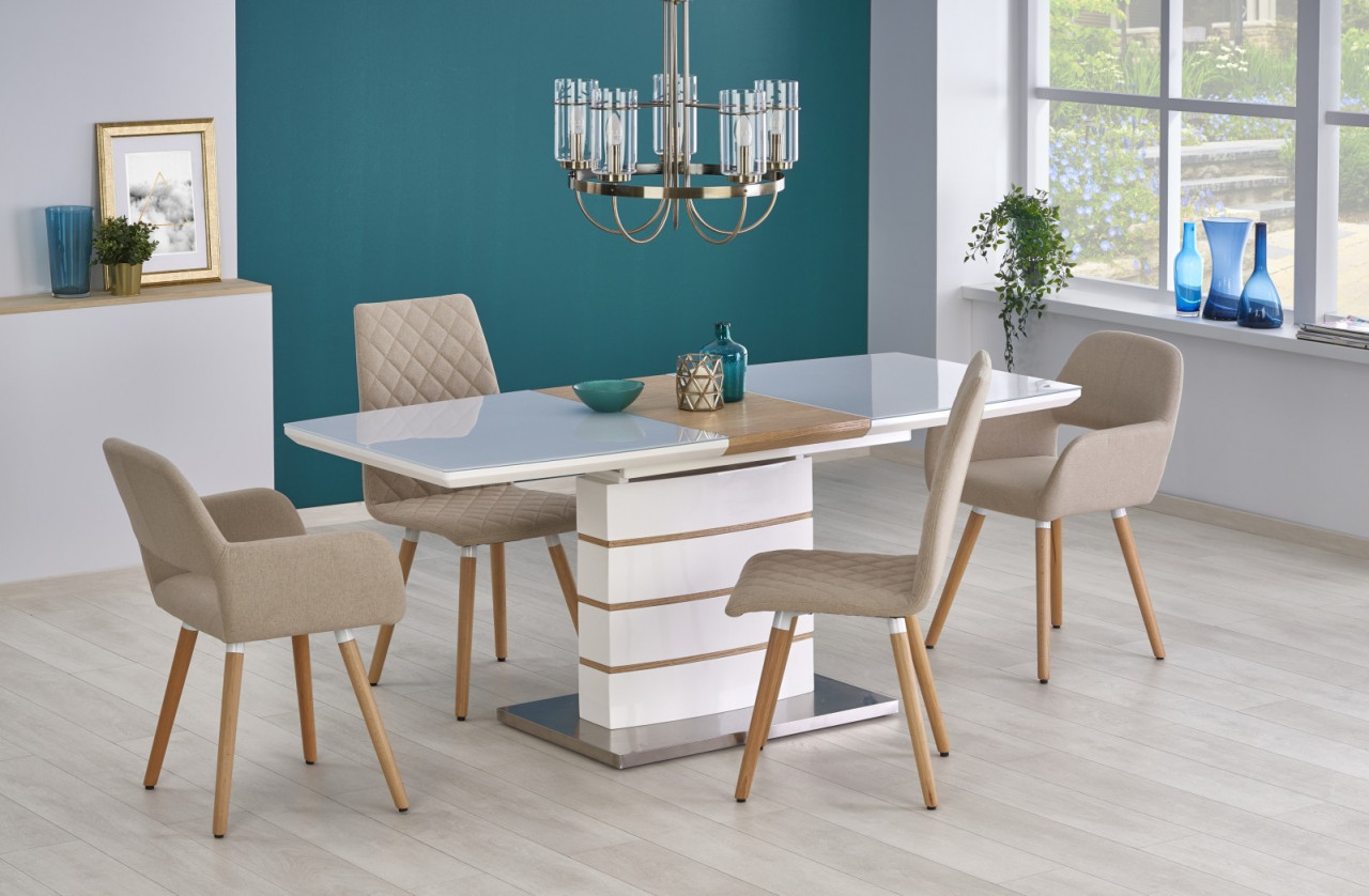 Poze Masa extensibila metal + MDF Toronto - L 140-180 x l 80 x h 76 cm