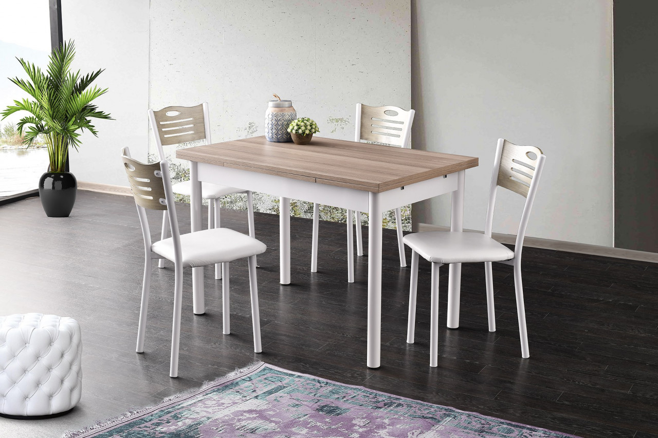 Poze Masa extensibila Polo - 1302 stejar / alb