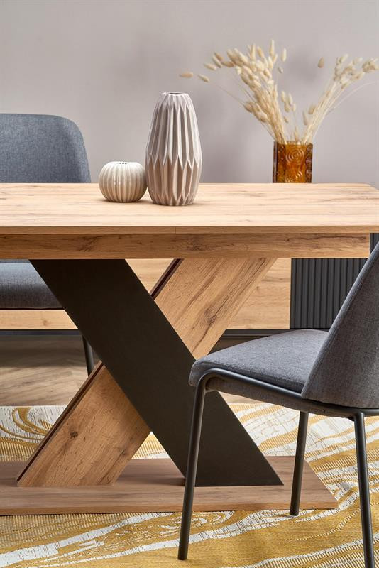 Poze Masa extensibila Xarelto L130-175 cm stejar wotan/negru