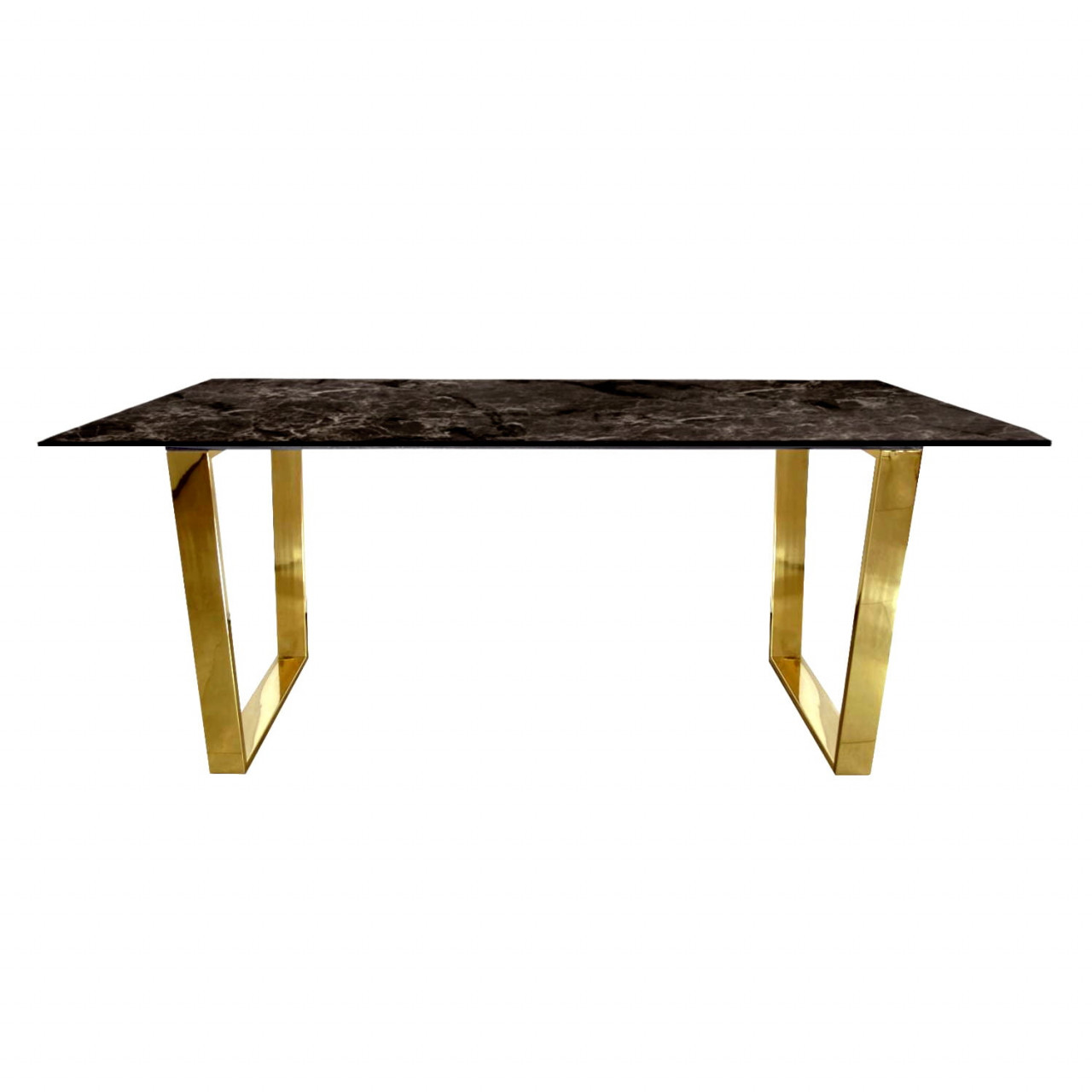 Poze Masa Madera maro/gold marmura – H75 cm
