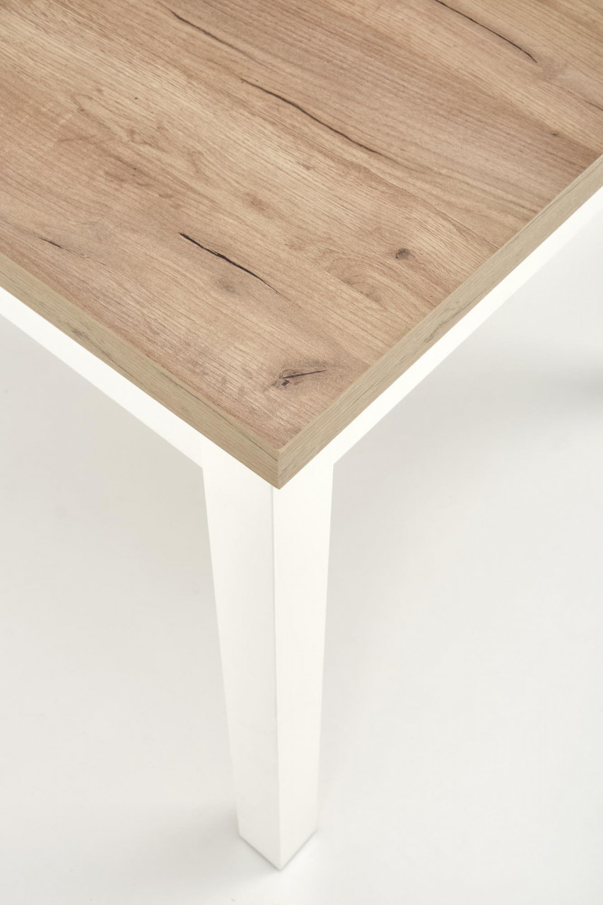 Poze Masa patrata Tiago extensibila L90-125 cm stejar craft/alb
